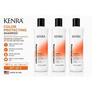 Kenra Color Protecting Shampoo 10.1 fl oz 300ml Color Safe Set of 3